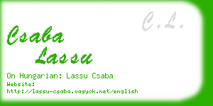 csaba lassu business card